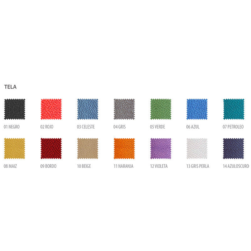 Silla TURIN Basic Marco blanco Base cromada Tela